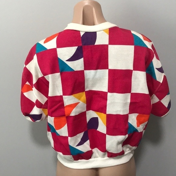 Pepsi 1986 80s Deadstock Neon Geometric Top Retro - Picture 4 of 6